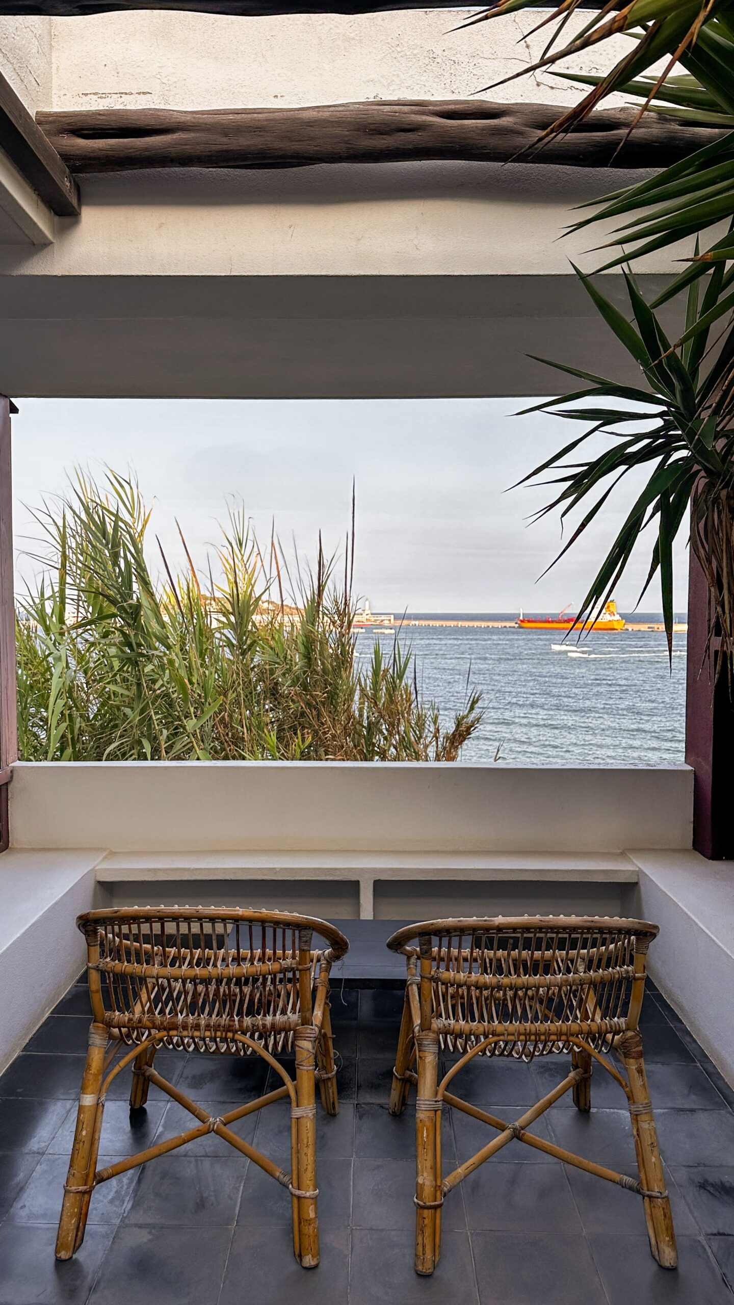 Terrace overlooking Ibiza designed by Erwin Broner
